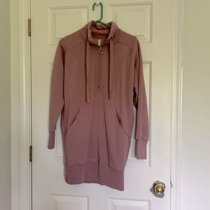 Athleta pink sweatshirt dress